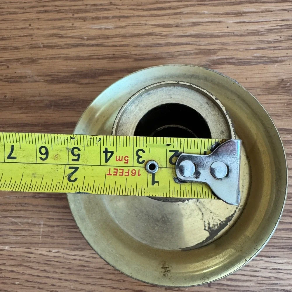 Vintage‎ Solid Brass Chamberstick Candle Holder Made in India Gold Tone